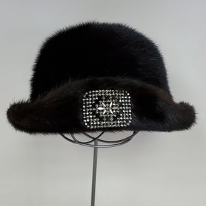 Ranch Mink Fur Brim Hat